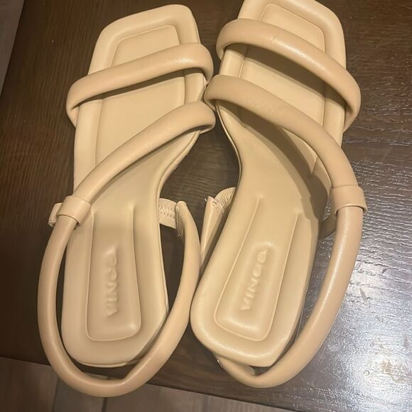 VINCE Coline Tubular Leather Slingback Sandals - Picture 9 of 16